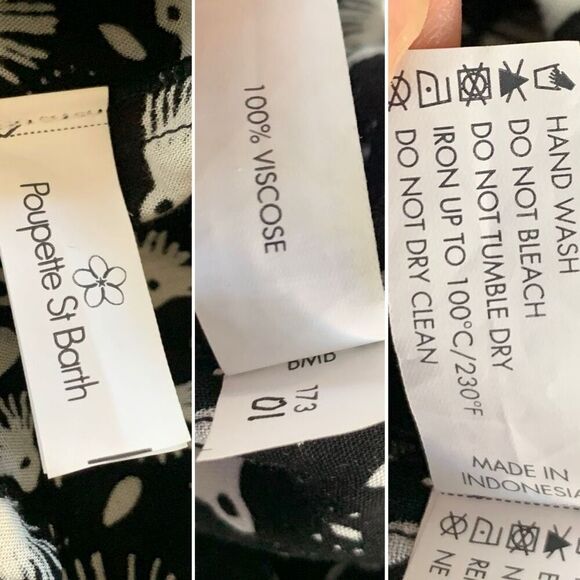 Poupette St. Barth Donna Jumpsuit in Black and White Size M - Picture 10 of 12